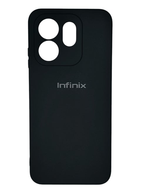 جراب سيليكون و حامي للكاميرا لهاتف Infinix Smart 9 / Hot 50i - أسود