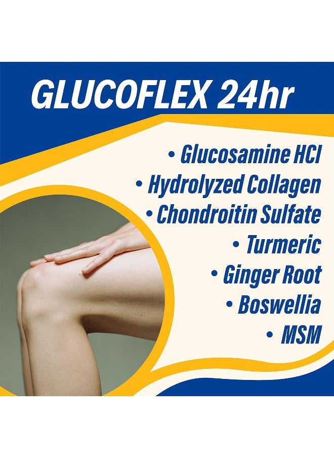 GLUCOFLEX - Glucosamine & Chondroitin Sulfate With Msm 24 Hour Joint Support Healthy Bones Supports Healthy Mobility 30 Servings 120 Count - Image 1