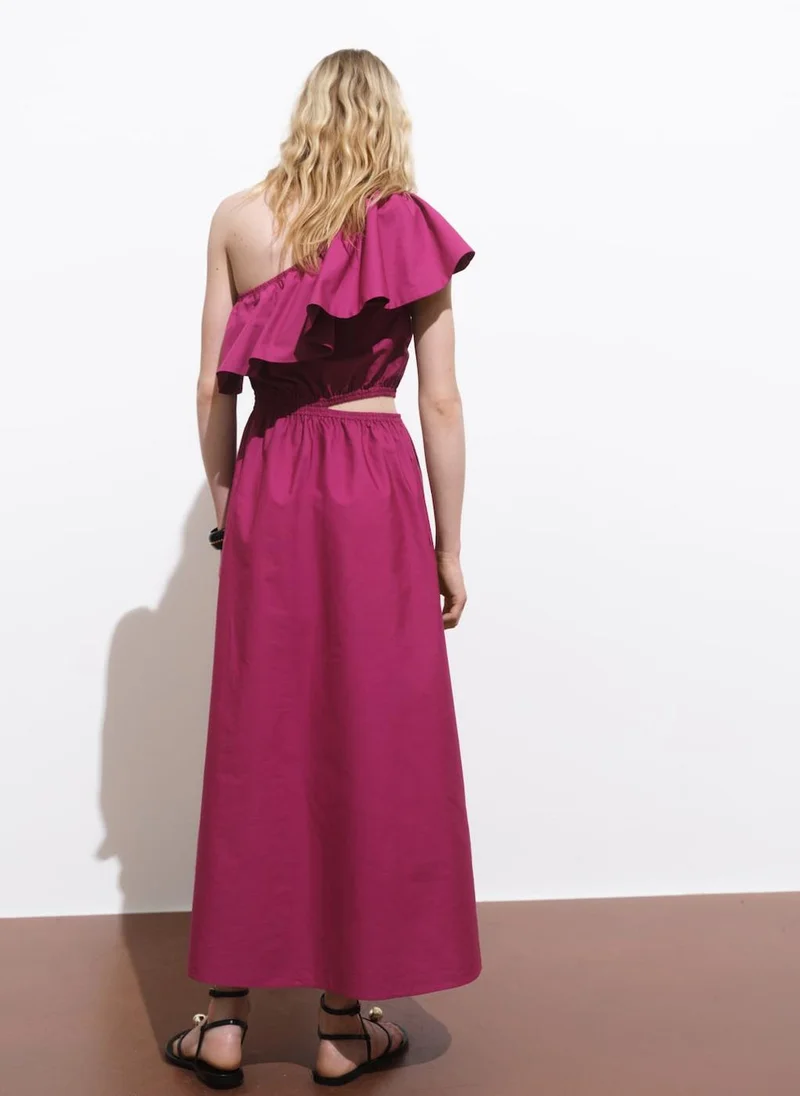 مانجو Asymmetrical Cut-Out Dress