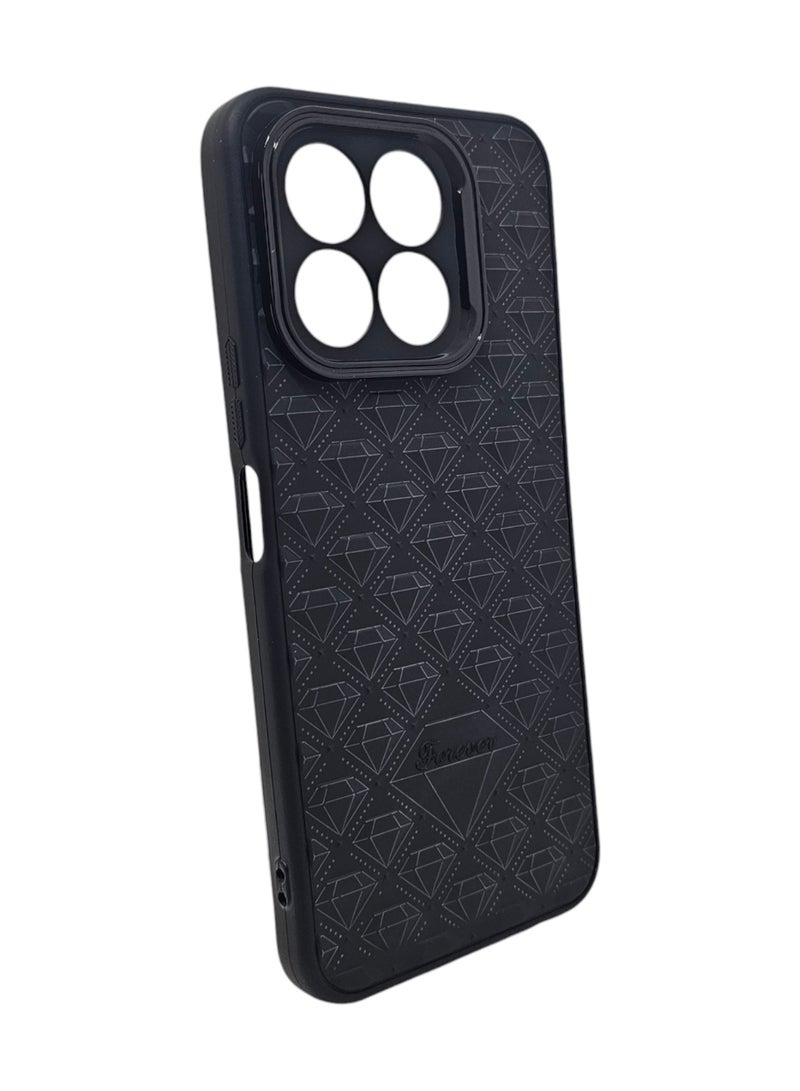 Case With a Diamond Pattern For Honor X6c - Black - Image 2