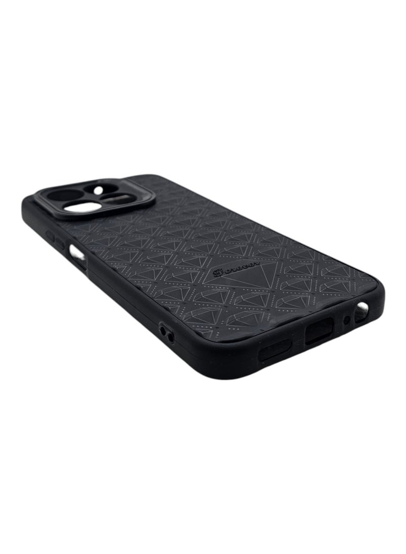 Case With a Diamond Pattern For Honor X6c - Black - Image 3