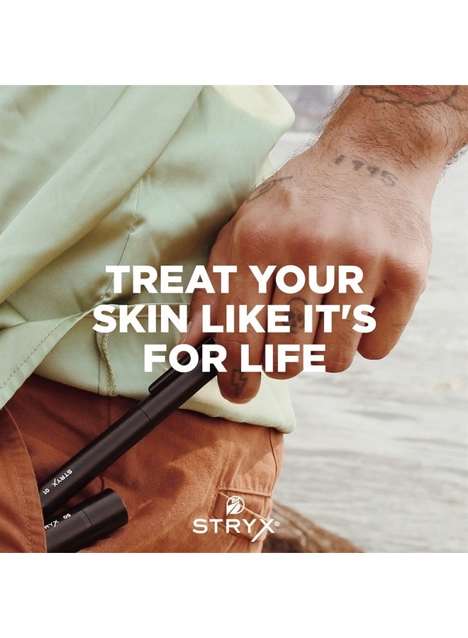 Stryx Concealer Pen Tool for Men, Light Cognac - Natural Pigments Hides Imperfections, Acne, Razor Burns, Scars, & Rosacea - Highly Adaptable Shades for Easy, Undetectable Coverage - All Skin Tones - Image 3