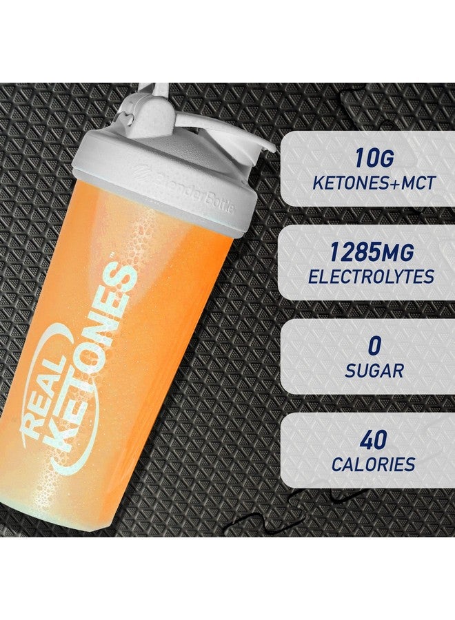 Real Ketones مشروبات كيتون الخارجية MCT و BHB من ريل كيتون - عبوات مسحوق الكهارل كيتو بدون سكر مع 4 كهارل رئيسية بالإضافة إلى BHB كيتو المرطب - 30 عبوة برتقالية - Image 2