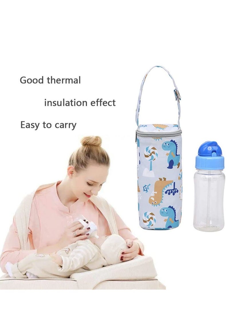 SYOSI Baby Bottle Insulation Bag Hangable Cartoon Breastmilk Storage Tote Portable Milk Bottle Holder for Travel Outdoor  - Image 4