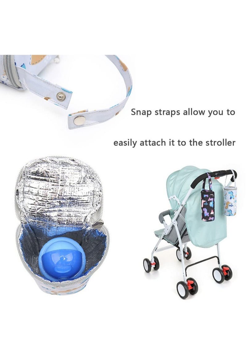 SYOSI Baby Bottle Insulation Bag Hangable Cartoon Breastmilk Storage Tote Portable Milk Bottle Holder for Travel Outdoor  - Image 3