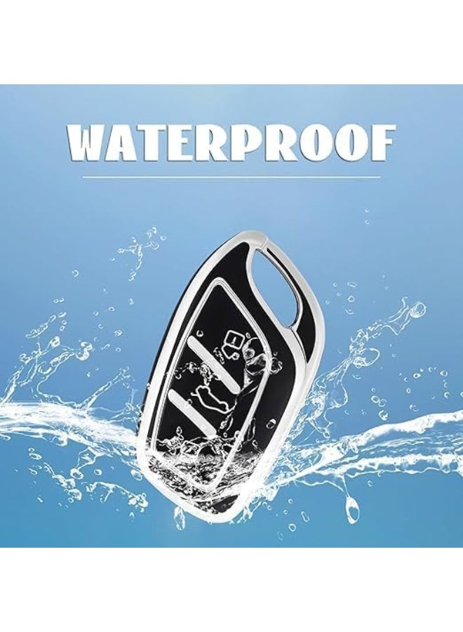 UShop U-Shop Remote Case Compatible with MG Cars – Chrome-Plated Silicone Protective Cover for MG Smart Car Keys – Compatible with MG 5, MG ZS, MG RX5 Models - Image 2