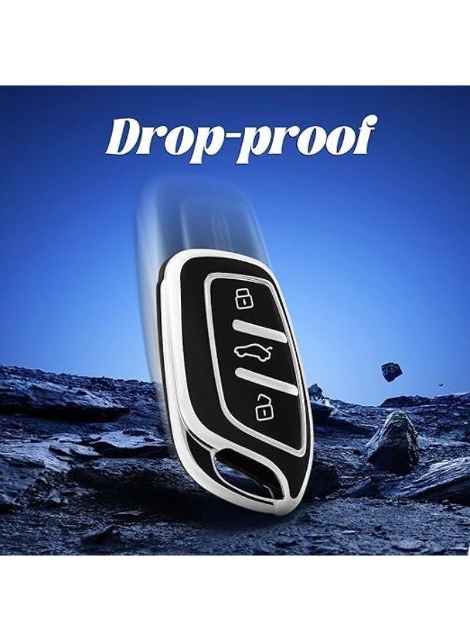 UShop U-Shop Remote Case Compatible with MG Cars – Chrome-Plated Silicone Protective Cover for MG Smart Car Keys – Compatible with MG 5, MG ZS, MG RX5 Models - Image 5