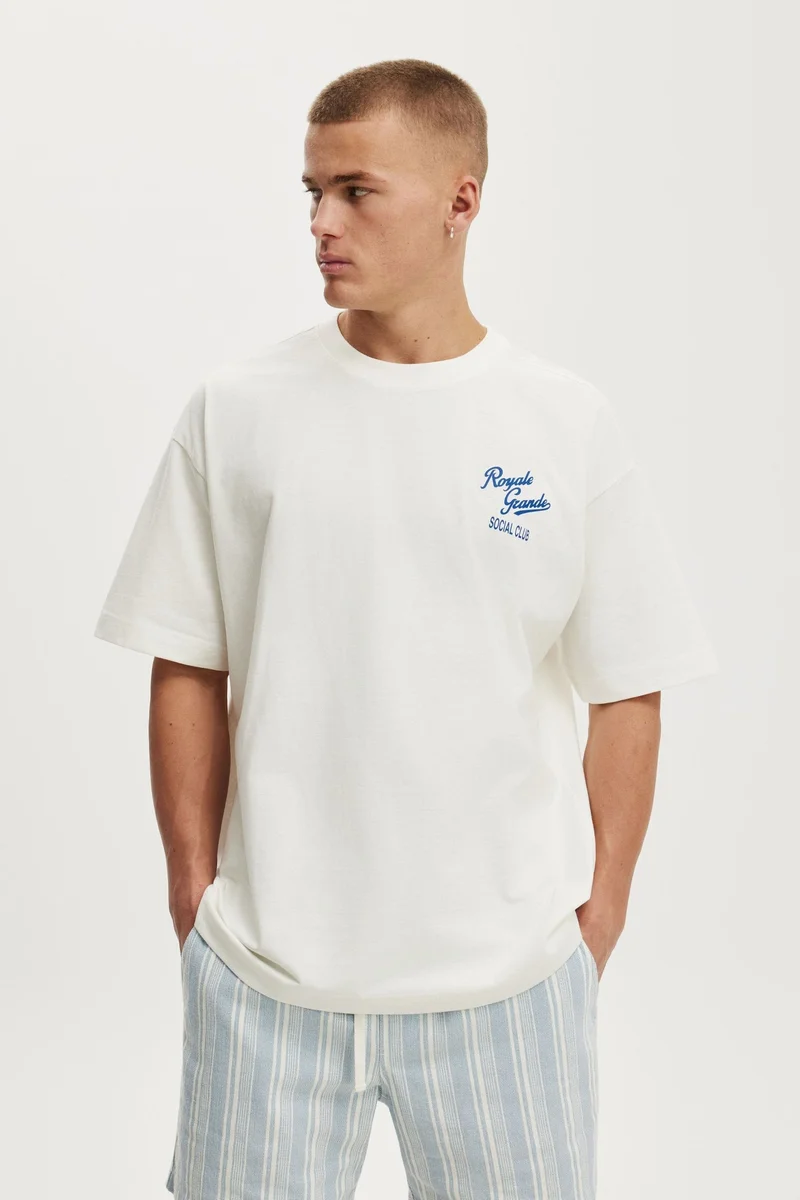 كوتون اون BOX FIT TEXT T-SHIRT