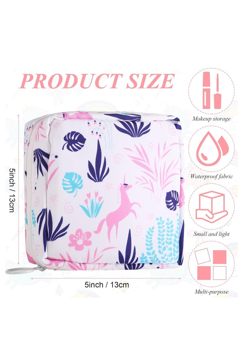 SYOSI Sanitary Napkin Storage Bag, Zipper Menstrual Pad Bag Portable Tampons Holder for Purse First Period Kit Teen Girls Store Pads Women(4Pcs) - Image 2
