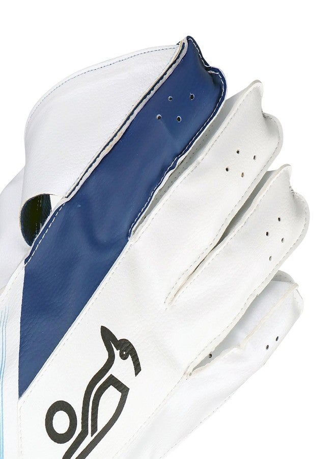 Kookaburra Pro 3.0 Junior Wicket Keeping Gloves, White/Blue - Enhanced Grip, Comfort - Image 5