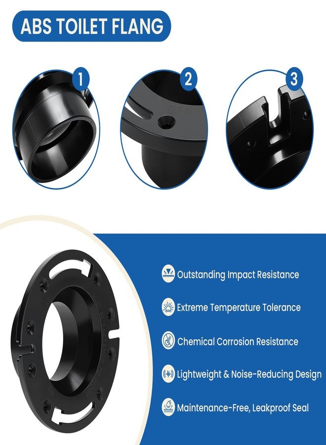 MEASUREMAN 3" RV Toilet Flange Repair Kit for Dometic 300, 310, 320 Toilets，Includes 12" Hose & All Hardware，Fixes Leaks & Odors - Image 4