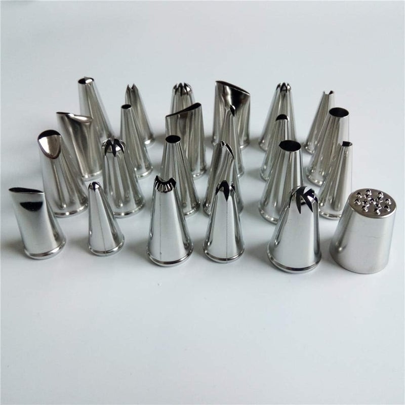 CHOCO DECOR 24 Piece Stainless Steel Icing Piping Tips Set with Storage Box Cake Decorating Nozzles for Icing and Piping - Image 3