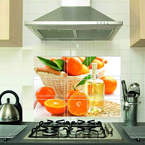 Techgifti Vinyl Waterproof and Oil-Proof Temperature Resistant Self Adhesive Peel Off Easy Clean Beautiful Kitchen Wall Sticker (Multicolour, 45 cm X 70 cm) - Image 1