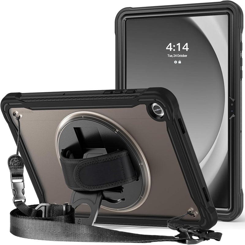 Procases Compatible For Galaxy Tab A9 Plus 11 Inch 2023 Case, Heavy Duty Shockproof Rugged Case 360 Degree Rotatable Kickstand Protective Cover For 11" Galaxy Tab A9+ Tablet Sm-X210/X216/X218 -Black - Image 1
