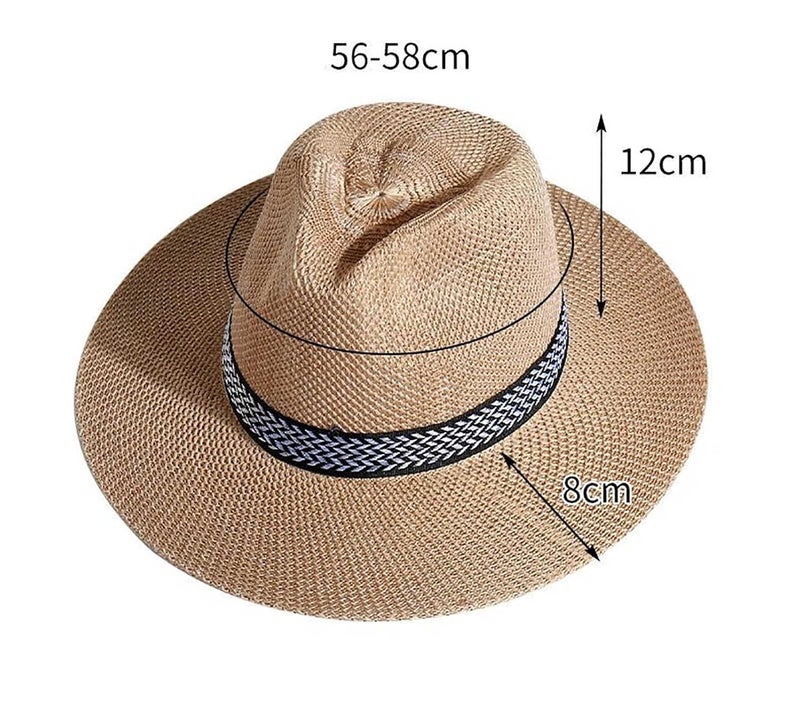 CLOTHERA Summer Paper Panama Jazz Beach Hats for Men & Women - Image 3