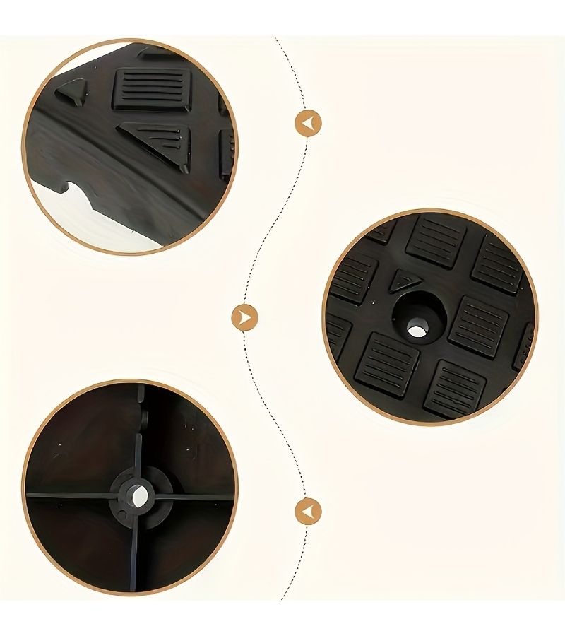 2pcs Black Heavy Duty Plastic Curb Ramps with Non Slip Surface and Rounded Corners All Terrain Sturdy A Frame Design Suitable for Cars Wheelchairs and Equipment Durable Easy to Store Indoor Outdoor Use Versatile for Vehicles - Image 5