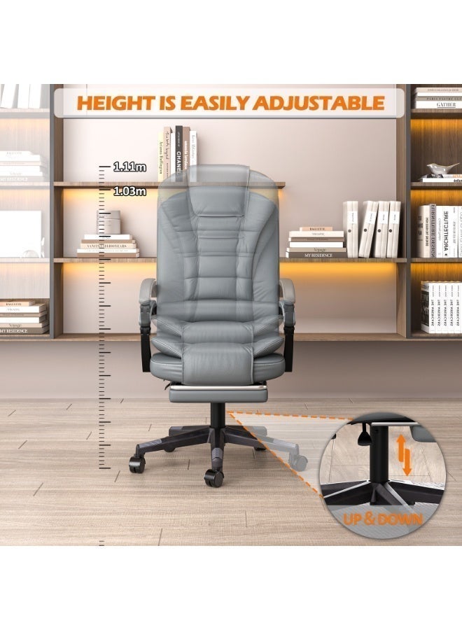 NEWLAN Ergonomic Video Game Chairs High-Back Office Chair with Height Adjustment - PU Leather Chair for Home, Office & Gaming Lounge Chair 104-114*70*53cm - Image 4