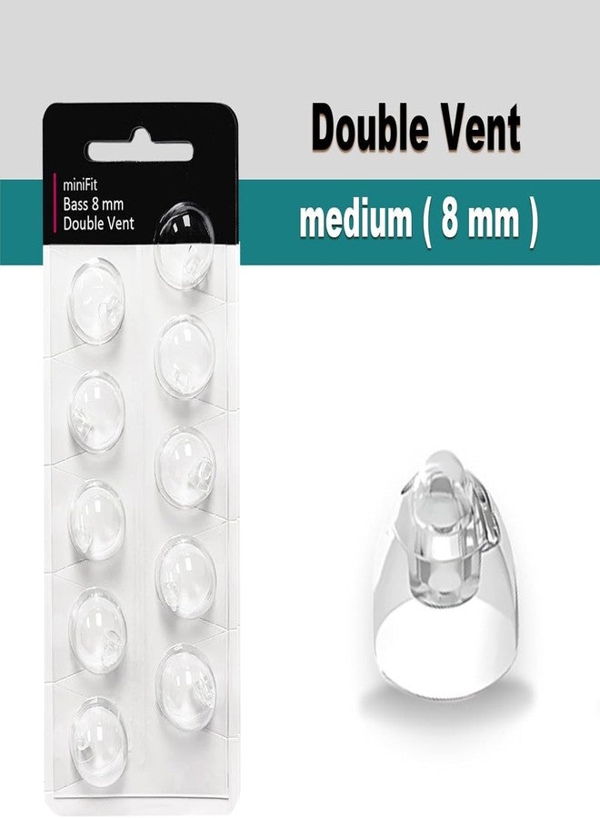 KEYSDEX Oticon Minifit Hearing Aid Domes Replacement, 8mm Double Vent Bass, 2 Packs - Image 3