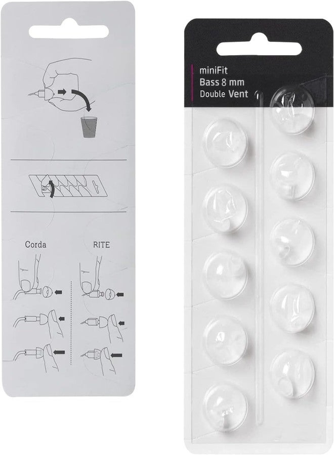 KEYSDEX Oticon Minifit Hearing Aid Domes Replacement, 8mm Double Vent Bass, 2 Packs - Image 2