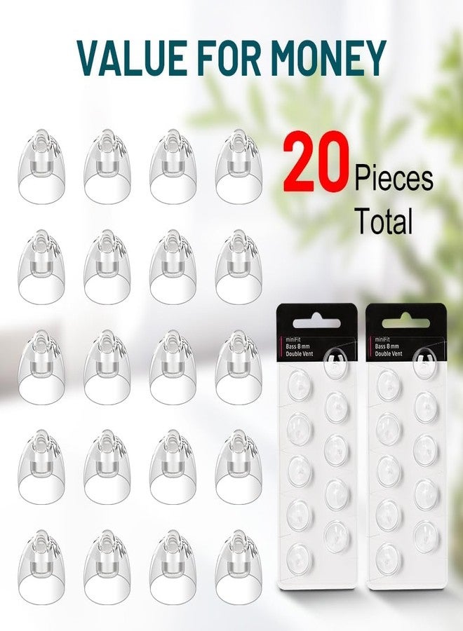 KEYSDEX Oticon Minifit Hearing Aid Domes Replacement, 8mm Double Vent Bass, 2 Packs - Image 4