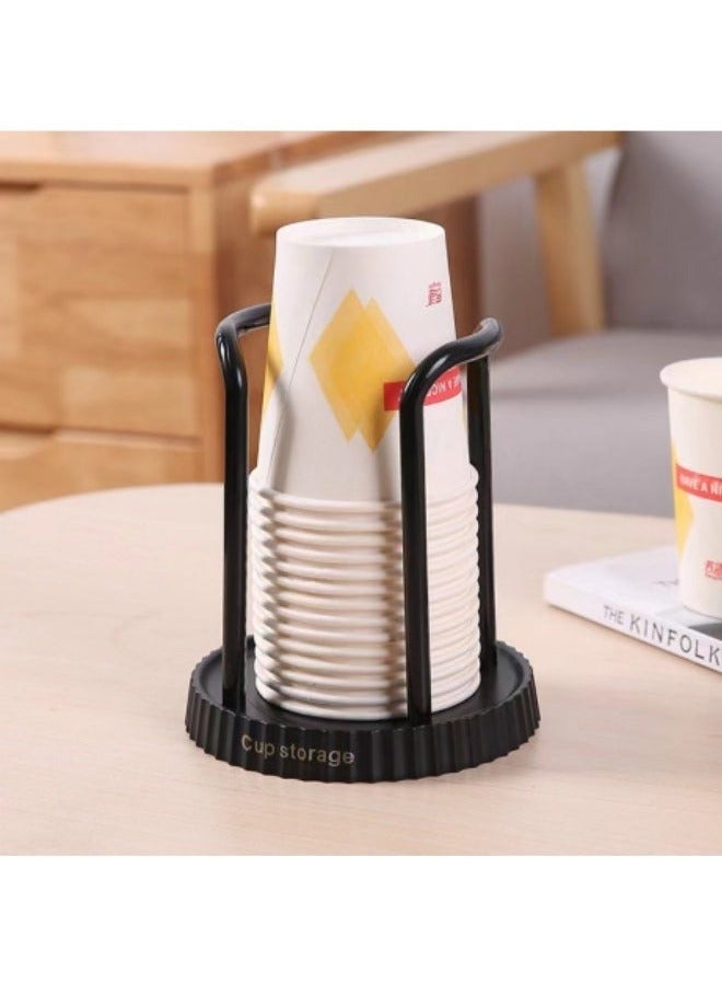 Generic Multi-Functional Paper Cup Holder for Home, Desktop Disposable Cup Dispenser Rack for Coffee, Milk Tea & Water Cups  - Image 1