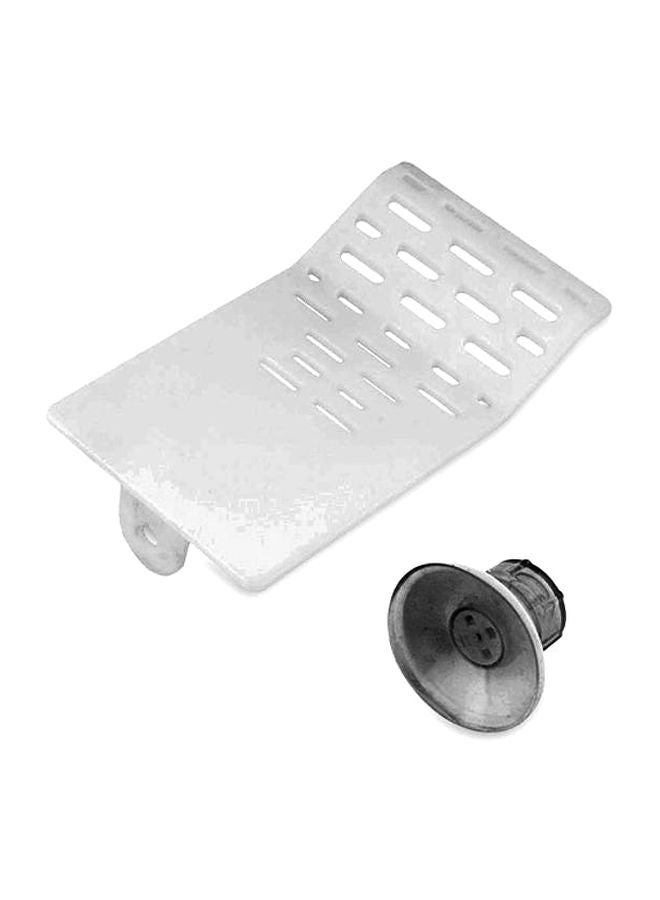 أوتاد أرضية طافية لتزيين حوض السلحفاة أبيض/فضي 14x8x1سم - Image 1