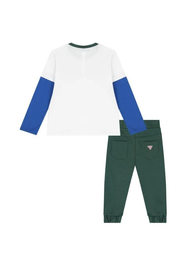 جس Kids Printed T-Shirt With Active Pants Set