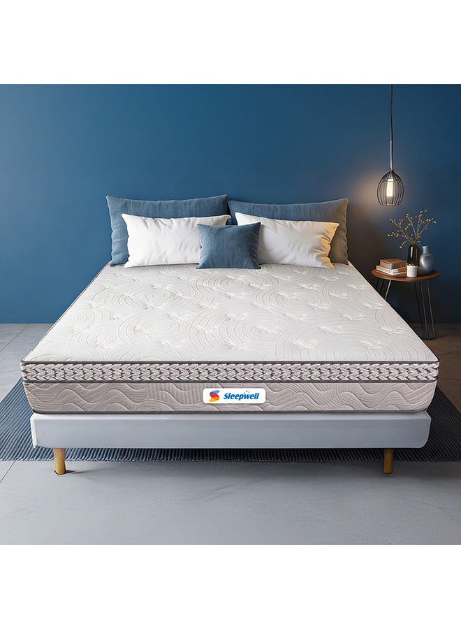 Sleepwell Executive Pocket Spring Mattress|Rebonded Foam for Pressure Relief|Dual Quiltec Comfort|Anti-Sag |Medium-Firm Spinal Support|5 Year Warranty | 200x160x25 - Image 1