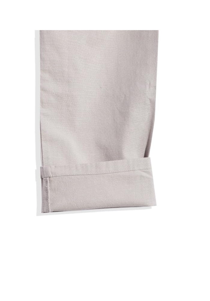 CAVIO Boys Cotton Solid Regular Fit Trousers with Belt - Grey - Image 4
