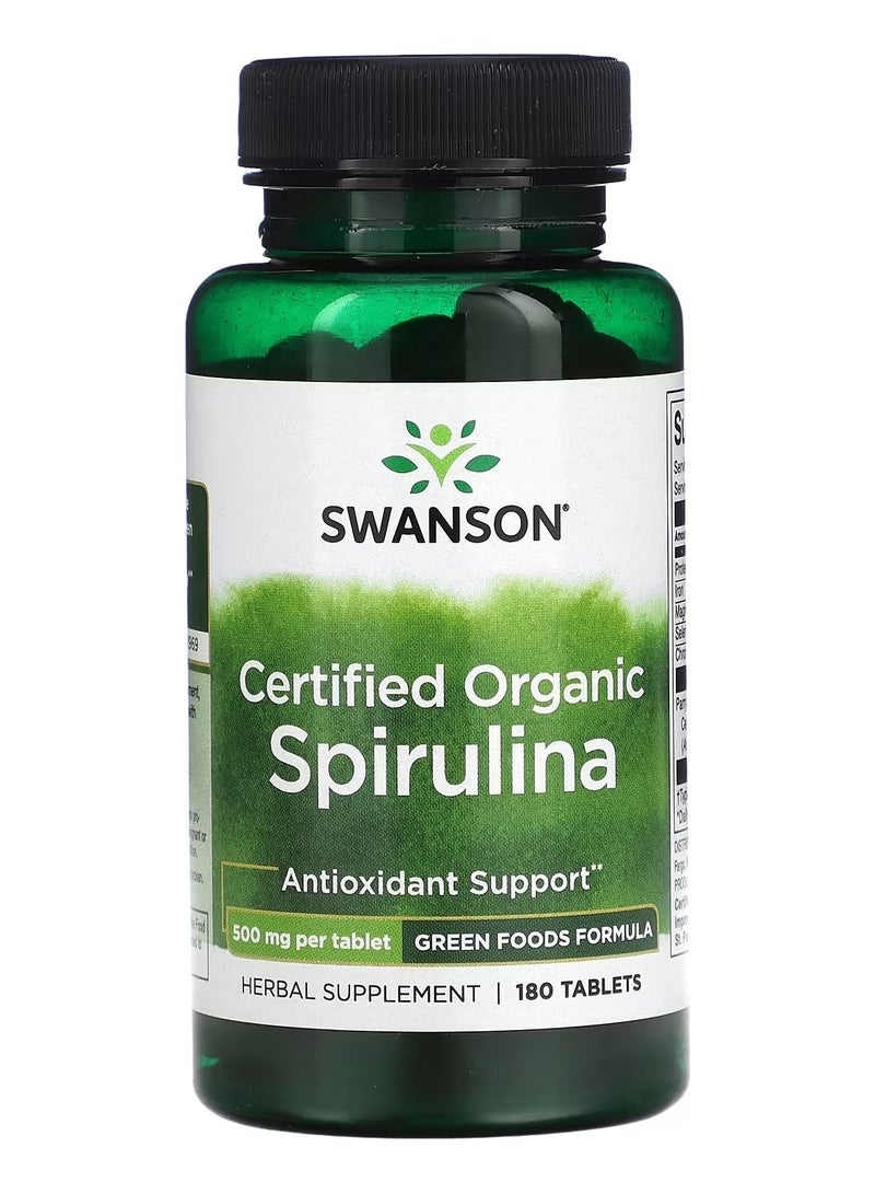 سوانسون، سبيرولينا عضوية معتمدة، 500 مجم، 180 قرصًا