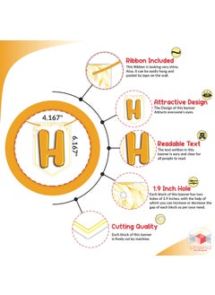 WOBBOX Wobbox Anniversary Party Props with Golden & White Balloon Text Bunting Banner & Balloon, Anniversary Party Decoration (47 Pcs Combo)  - Image 4