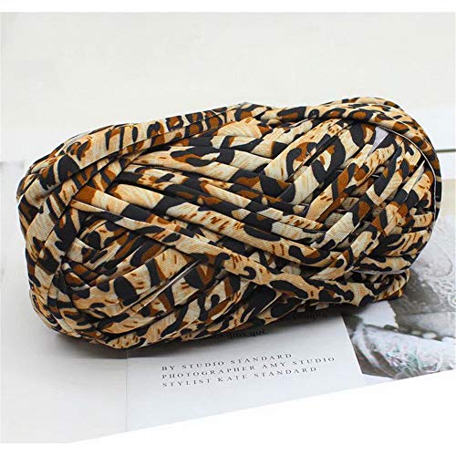 Eqarp 1 PCS Colorful T-Shirt Yarn Knitting Yarn Fabric Crochet Cloth for DIY Knitted Fabric Art (#44 Leopard) - Image 1