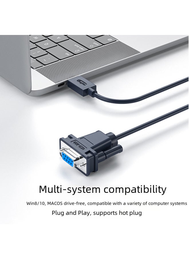 Generic - Jinghua Usb To Rs232 Serial Port Line Female Usb2.0 Data Transfer Line Db9 Pin Serial Port Printer Line Wholesale-Color:Blue-Length:1.2 M - Image 1