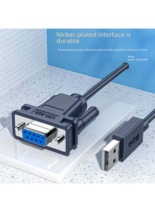 Generic - Jinghua Usb To Rs232 Serial Port Line Female Usb2.0 Data Transfer Line Db9 Pin Serial Port Printer Line Wholesale-Color:Blue-Length:1.2 M - Image 1