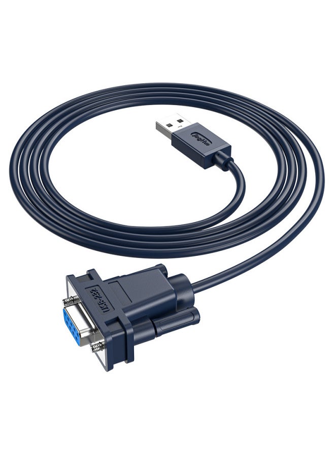 Generic - Jinghua Usb To Rs232 Serial Port Line Female Usb2.0 Data Transfer Line Db9 Pin Serial Port Printer Line Wholesale-Color:Blue-Length:1.2 M - Image 1