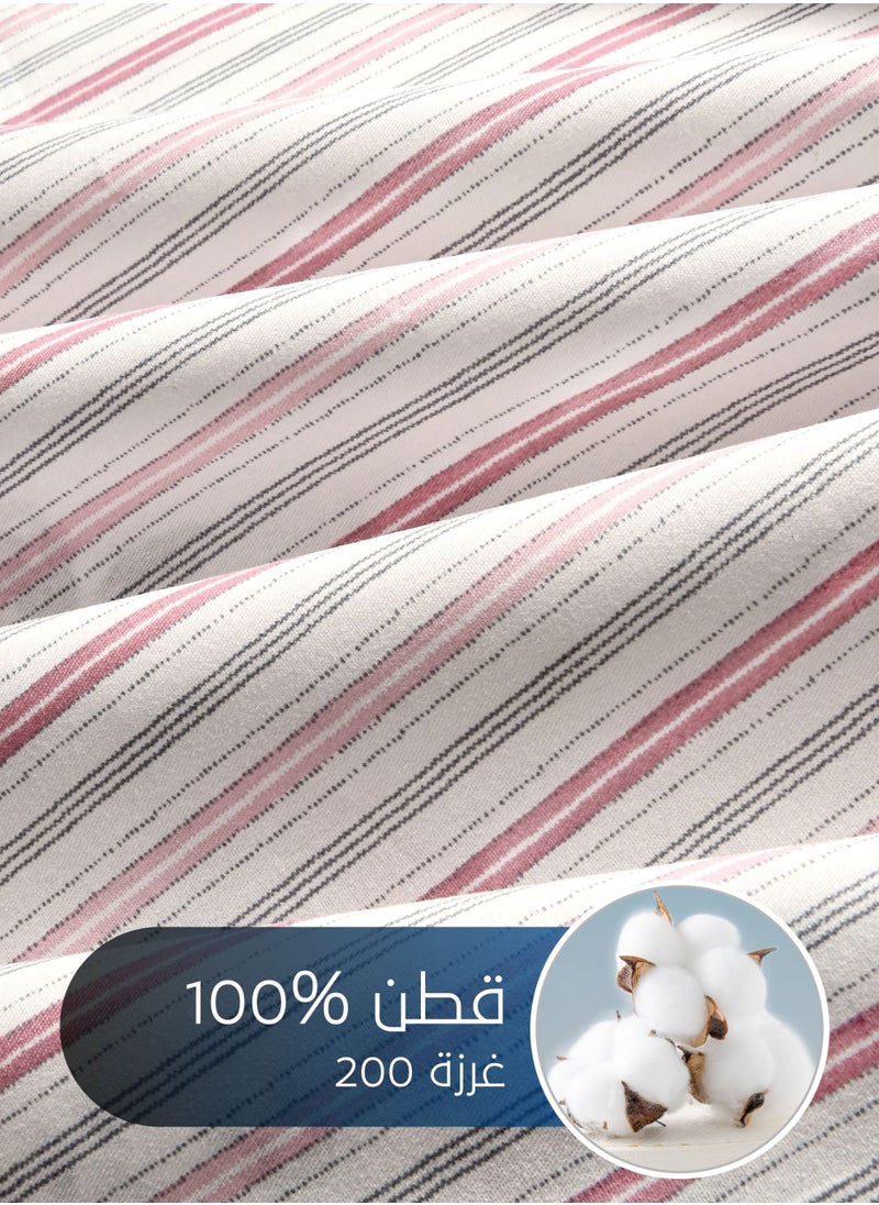 سيد المنسوجات المنزلية مفرش صيفي مفرد من قطن، يناسب سرير بحجم 120 × 200 سم، 5 قطع، 100% قطن 200 غرزة، مع الحشوة القابلة للنزع، سلسلة فيرونيكا  - Image 4