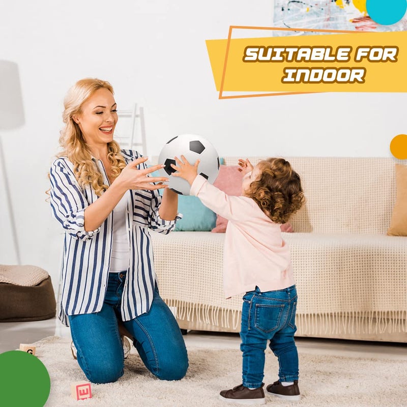 Dilabnba Mini Soccer Balls for Kids Toddlers 6-12 Months, 6'' Bouncy Kickball Footballs Sport Balls for Indoor Outdoor Playground Beach, Dodgeball Soft Ball Gift for Girls Boys 2 3 4 5 6 7 - Image 3