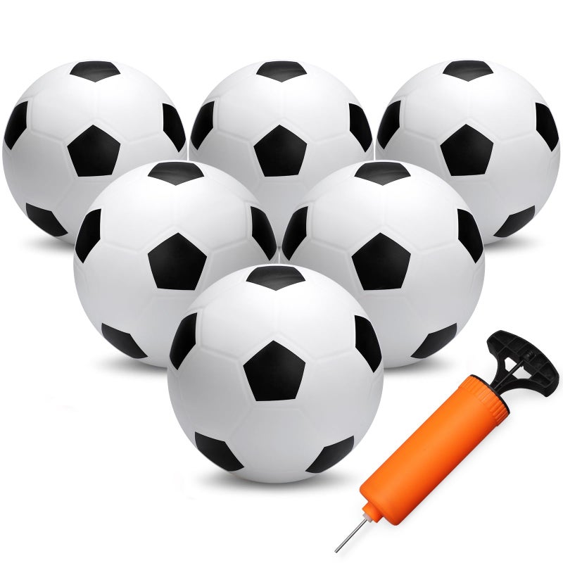 Dilabnba Mini Soccer Balls for Kids Toddlers 6-12 Months, 6'' Bouncy Kickball Footballs Sport Balls for Indoor Outdoor Playground Beach, Dodgeball Soft Ball Gift for Girls Boys 2 3 4 5 6 7 - Image 1
