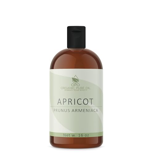 OPO Apricot Kernel Oil - 100% Pure, Organic, Cold Pressed, Unrefined, Raw - Bitter Scent, Therapetutic Premium Grade A Kernal - Perfect for Massage, Skin, Hair & Body Care 16 OZ Quart Bulk - Image 1