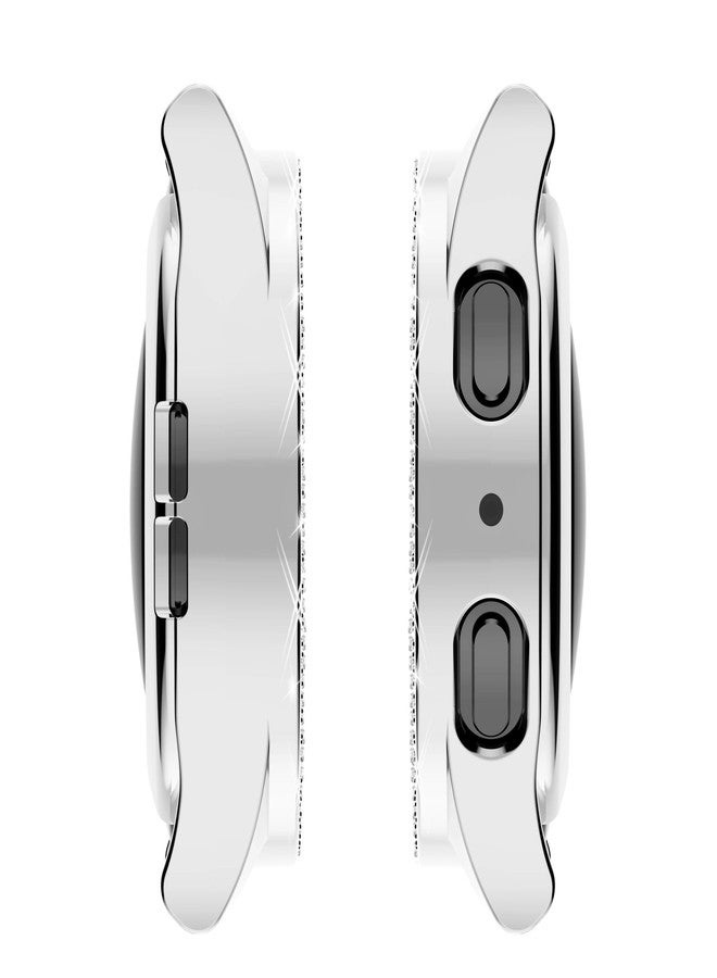 RICHONE [2Pack] RICHONE for Samsung Galaxy Watch 7 44mm Screen Protector Bling, Glitter Rhinestone Face Covers Soft Bumper Case Clear Galaxy Smart Watch7 Accessories (Transparent, SM-L310) - Image 5