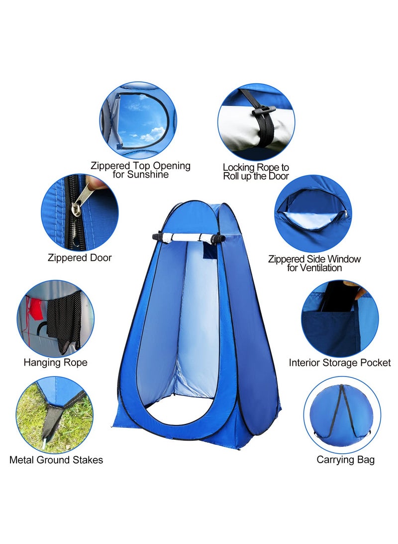 HEYAN Pop Up Portable Shower Tent with Floor for Camping Instant Outdoor Privacy Shelter Tent for Camping and Beach Easy Setup Foldable with Carry Bag Lightweight and Sturdy 190x120x120CM - Image 2