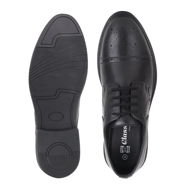 Red Chief حذاء رسمي رجالي مريح من الجلد الطبيعي | أسود