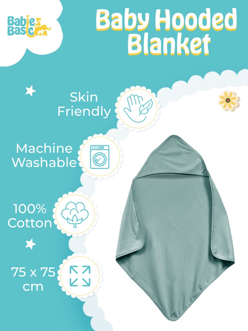 بابيز_بيسك بيبيز بيسك قماط / بطانية استقبال للمولود الجديد من القطن 100%, أصفر - Image 3