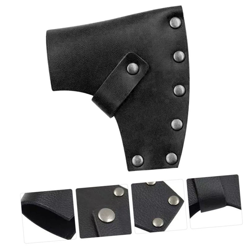 Leather Outdoor Axe Cover Scalp Hatchet Protective Case Portable LARP Axe Casing - Image 5
