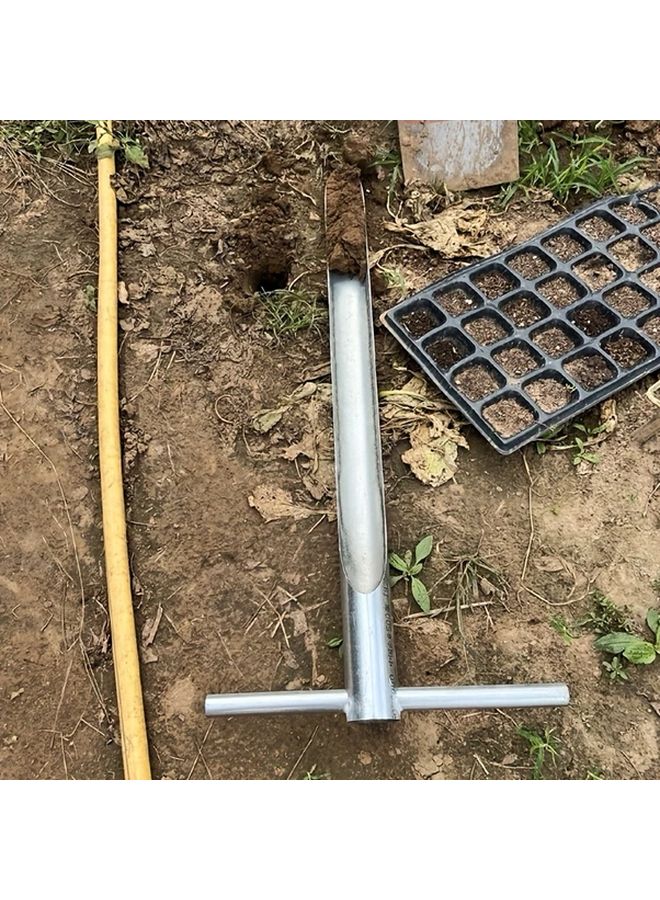 1pc Heavy Duty Stainless Steel Manual Post Hole Digger Garden Soil Tool For Planting - Image 3