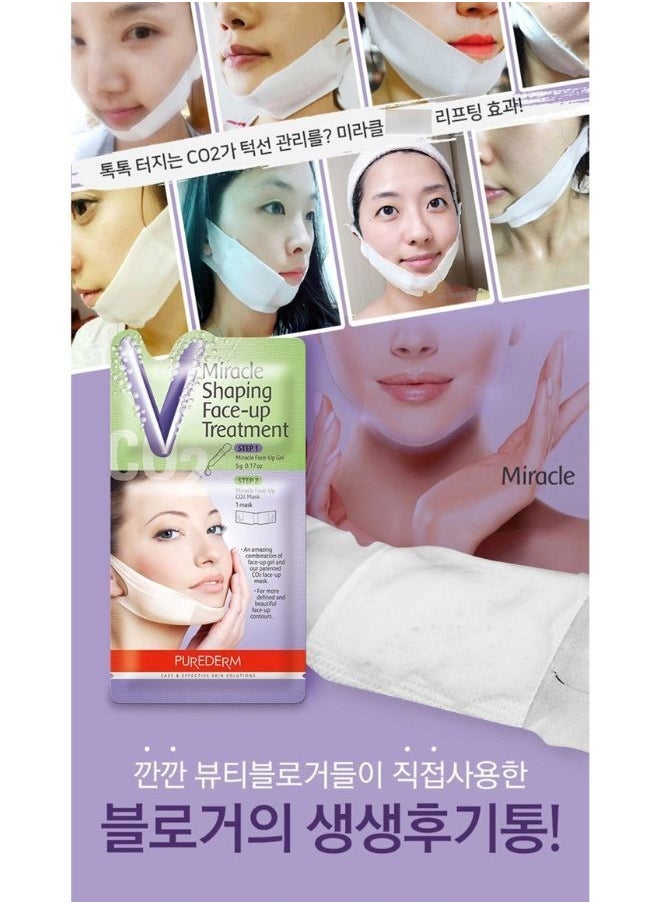 Purederm - Miracle Shaping Face-up Treatment V line Sheet Mask For Double Chin - Image 1