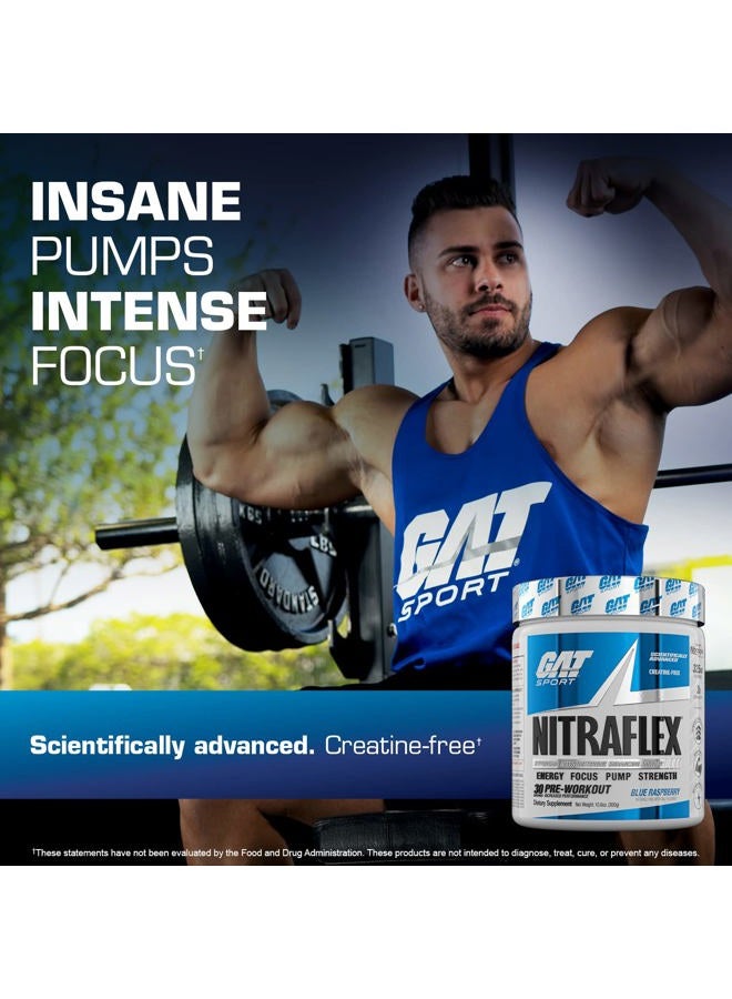 GAT SPORT Nitraflex Advanced Pre-Workout Powder, Increases Blood Flow, Boosts Strength and Energy, Improves Exercise Performance, Men & Women (Fruit Punch, 30 Servings) - Image 4