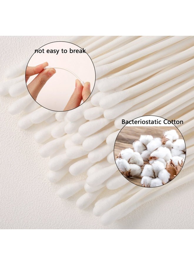 Pangda Cotton Swabs Cotton Tipped Applicator Double Tipped With Cardboard Handles, 400 Pieces (Pointed And Spiral Tip, Pointed And Round Tip)  - Image 2