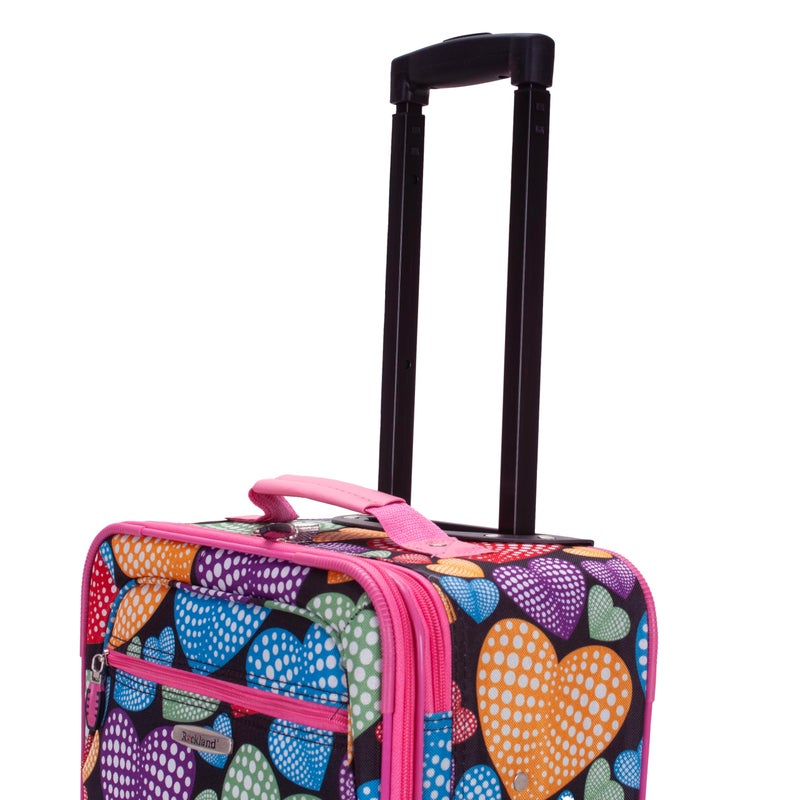Rockland Fashion Softside Upright Luggage Set, Expandable,New Heart, 2-Piece (14/19) - Image 3