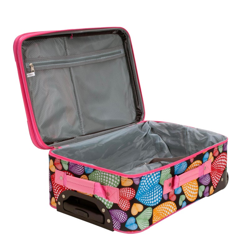 Rockland Fashion Softside Upright Luggage Set, Expandable,New Heart, 2-Piece (14/19) - Image 2